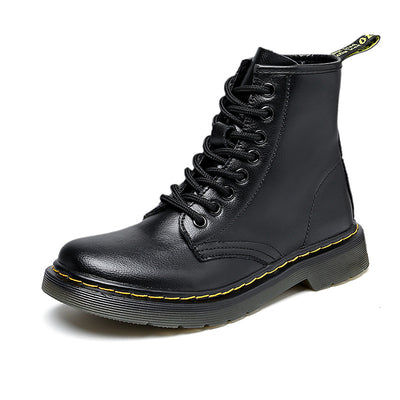 Women Leather Marten Boots Ankle Boots - Handcrafted for Durability and Style