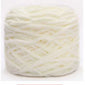 White Soft Velvet Chenille Yarn for Crocheting - Super Bulky-(20% off)