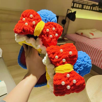 DIY Snow White Princess Pattern Slippers Crocheting Material Set - (15% off on sale)