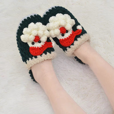 Christmas DIY Handmade Crochet Slipper Material Set