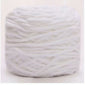 White Soft Velvet Chenille Yarn for Crocheting - Super Bulky-(20% off)