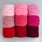 Pink/Red Theme Soft Velvet Chenille Yarn for Crocheting - Super Bulky-(15%off)