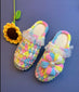 Women Soft Rubbler Outsole for Crocheting-Beginner Friendly( free tutorial,a hook and stickers included)