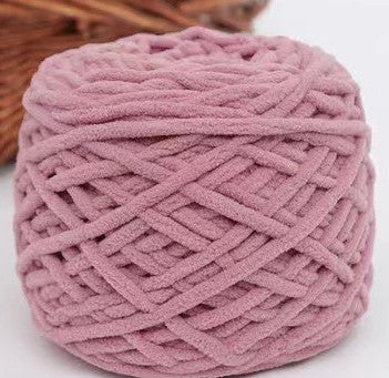 Pink/Red Theme Soft Velvet Chenille Yarn for Crocheting - Super Bulky-(15%off)
